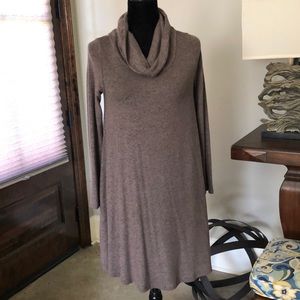 Long sleeve cowl neck dress
